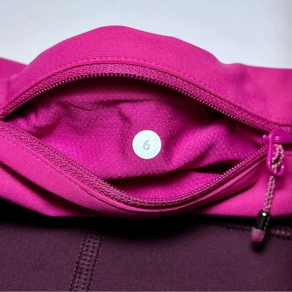 Lululemon Tight Stuff Crop in Bordeaux Drama / Raspberry